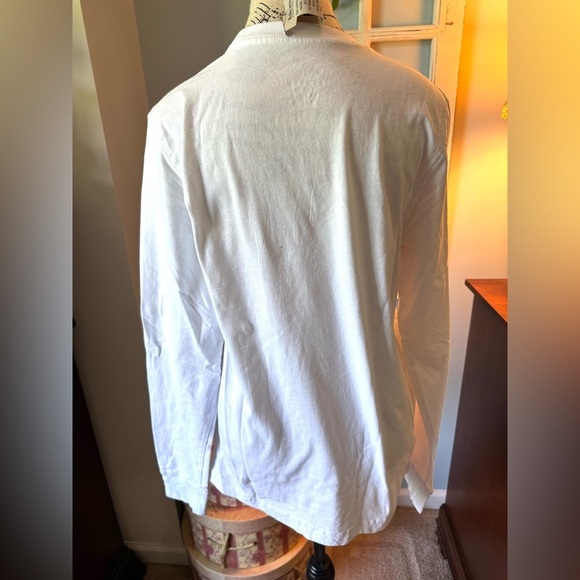 New HTV Long-Sleeve White Horse Equestrian T-Shirt Rainbow Sz Small - Picture 3 of 8